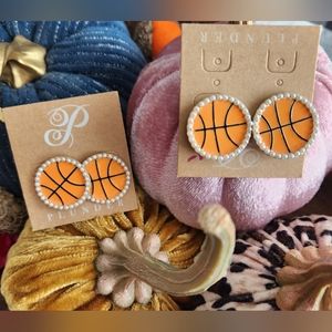Plunder basketball earrings